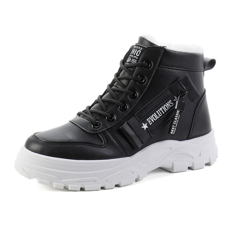 Korean Style Student All-matching Warm High-top Martin Boots - D&A