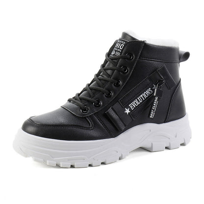 Korean Style Student All-matching Warm High-top Martin Boots - D&A