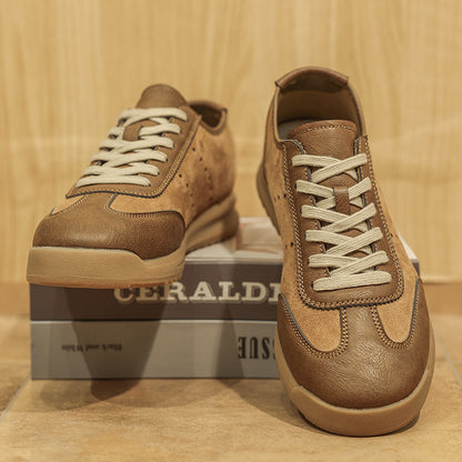 Platform Leather Men's Casual Shoes - D&A