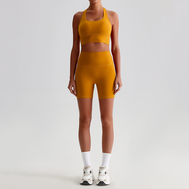 Fashion Sports Fitness Yoga Wear Suit Women 0197 Sudan Brown Suit - D&A