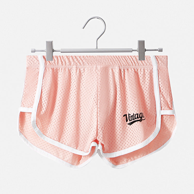 Ice Silk Men's Quick-drying Breathable Mid Waist Underwear Pink - D&A