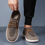 Men's Laceless Canvas Shoes Lightweight Breathable Plus Size Social Casual Men's Shoes - D&A