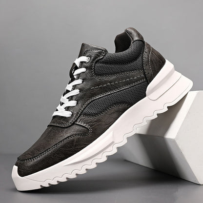 Invisible Wedge Hidden Heel Men's Casual Sports Shoes Gray - D&A