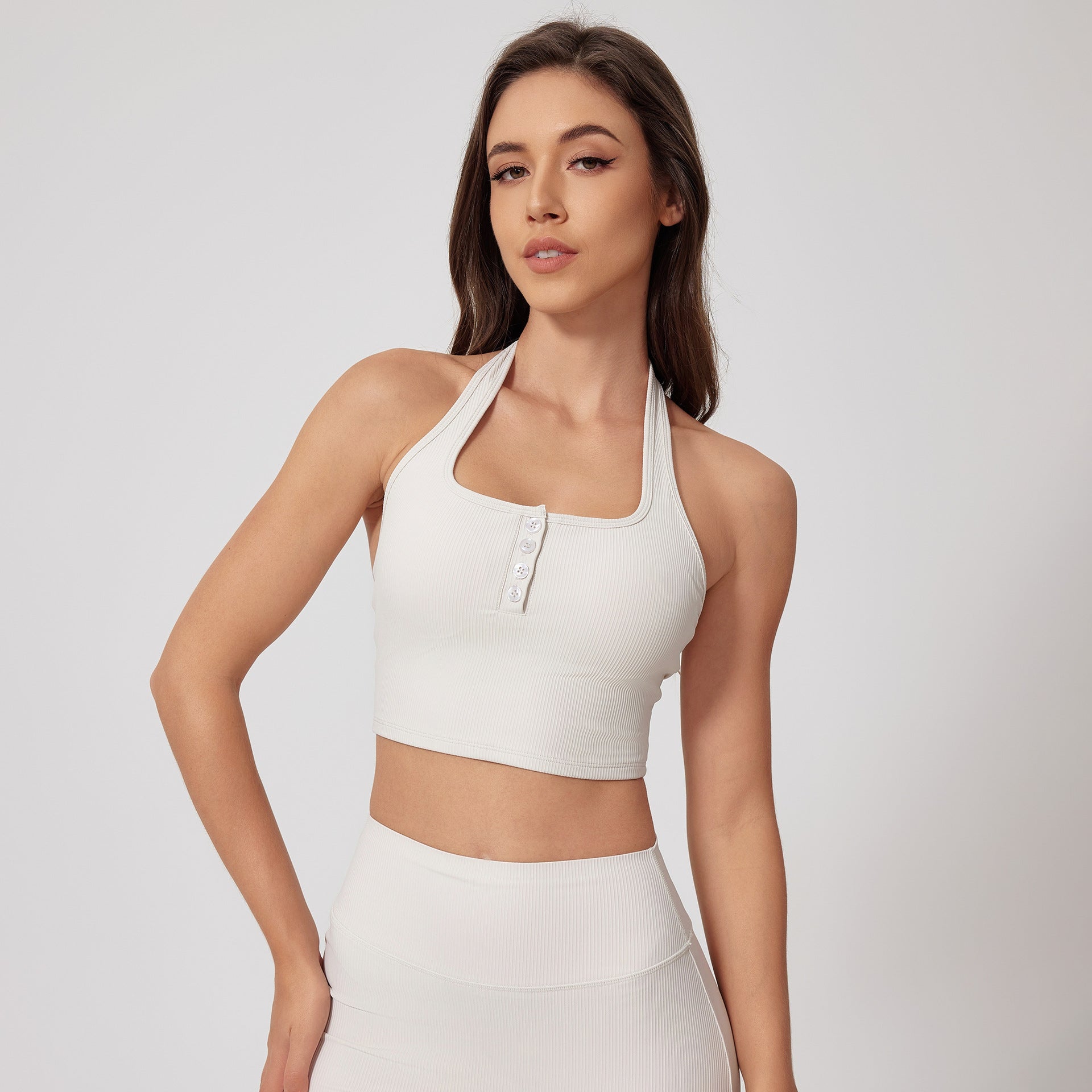 Halter Bra Quick-drying Thread Backless Bra Albumin - D&A