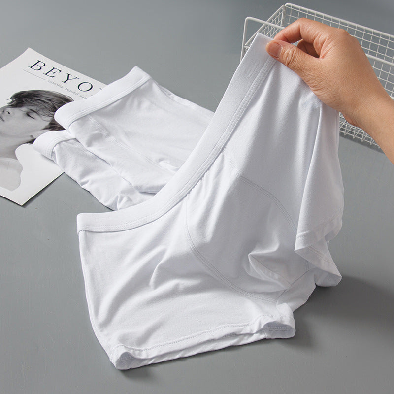 Light-colored Youth White Underwear Men's Boxer - D&A
