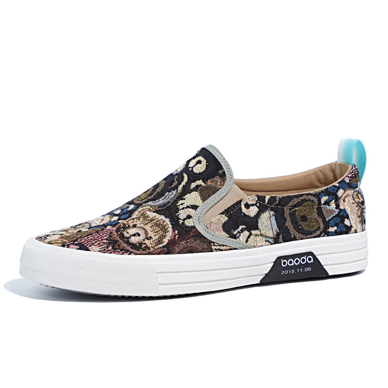 Breathable Trendy Shoes Slip-on Lazy Classic Versatile Sneakers 23058 Gray Green - D&A