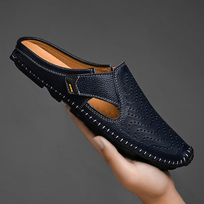 Fashion Men's Closed Toe Casual Breathable Sandals 8586 Blue - D&A