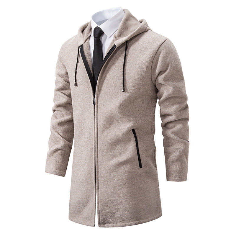 New Men's Chenille Hooded Cardigan Sweater - D&A