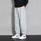 Men's Loose Thin Looking Extra Large Plus Casual Sports Trousers Gray - D&A