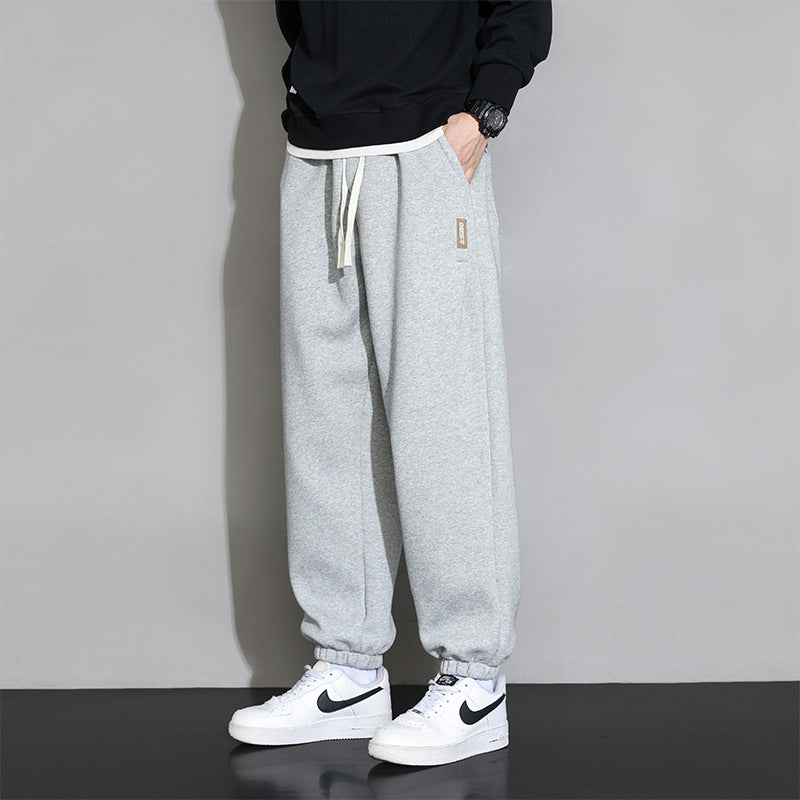 Men's Loose Thin Looking Extra Large Plus Casual Sports Trousers Gray - D&A