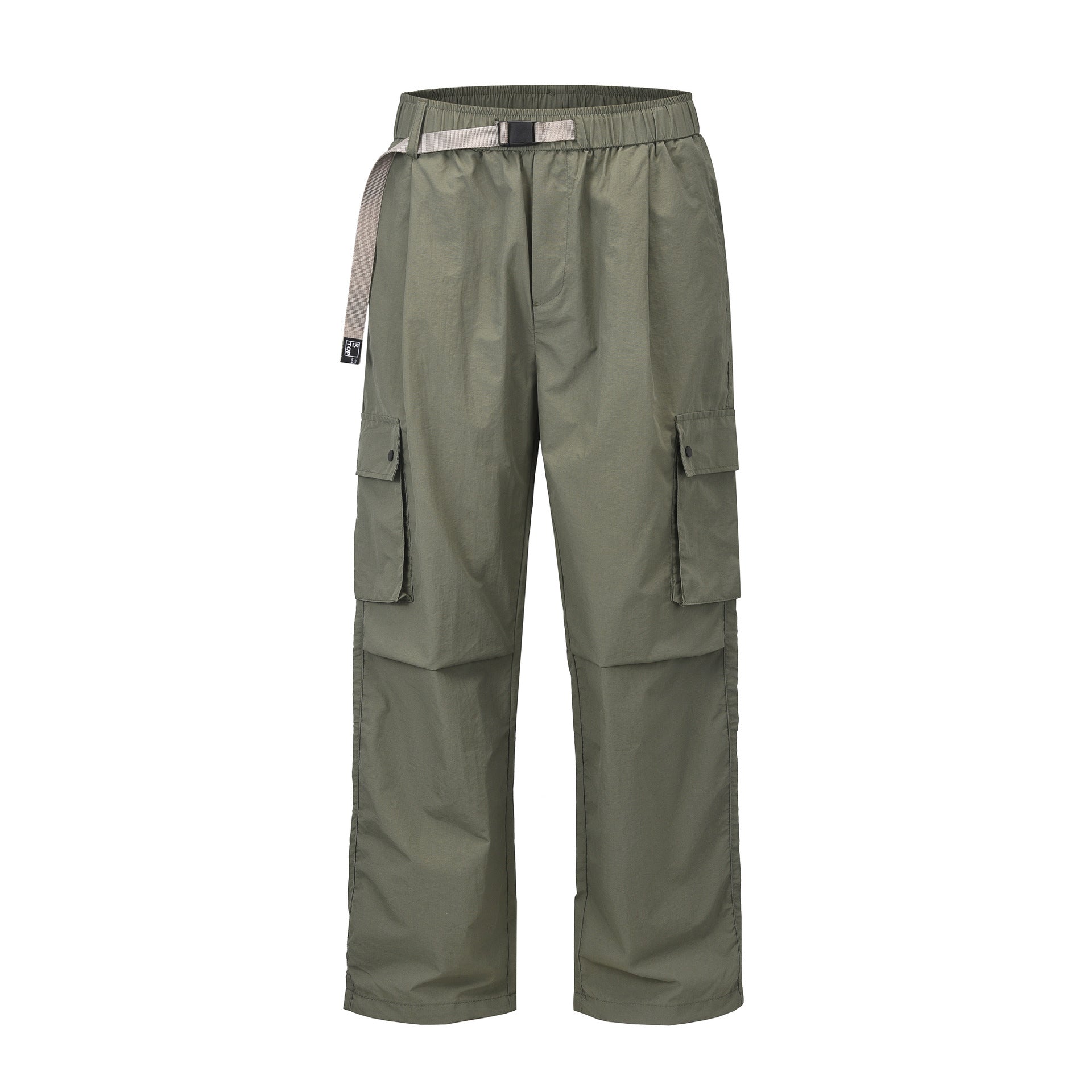 Large Pocket Paratrooper Pants Loose Wide Leg Drawstring Ankle-tied Casual Pants - D&A