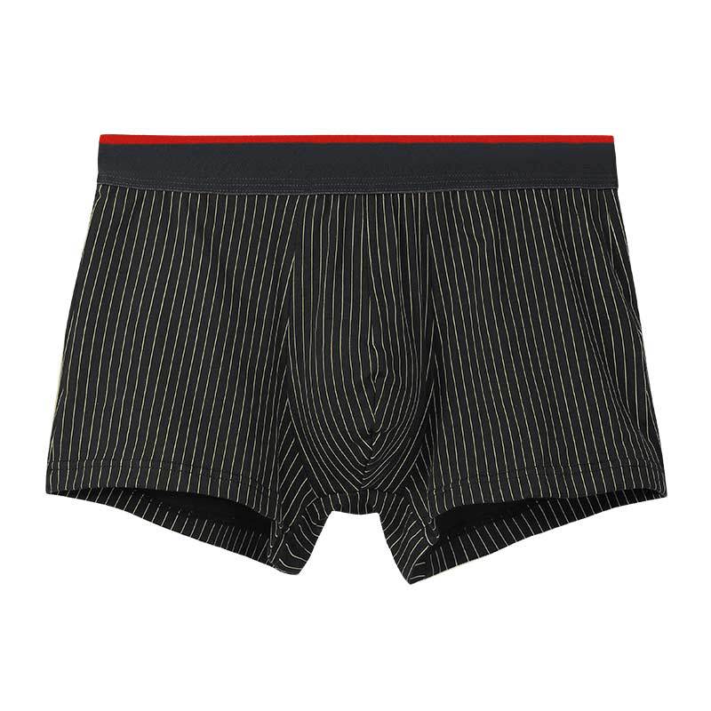 Men's Pants Pure Cotton Boxer Brief Thin Shorts Black - D&A