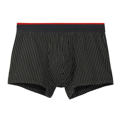 Men's Pants Pure Cotton Boxer Brief Thin Shorts Black - D&A