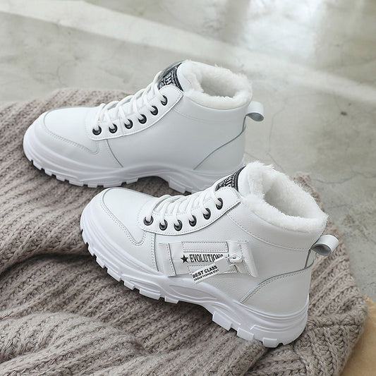 Korean Style Student All-matching Warm High-top Martin Boots - D&A