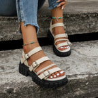 Women's Sponge Cake Thick-soled Open-toe Sandals - D&A