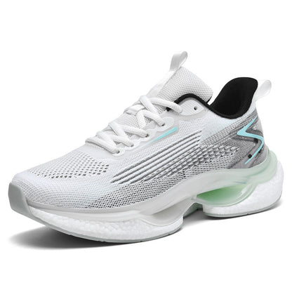 Men's Lightweight Comfortable Soft Bottom Casual Sneaker White - D&A