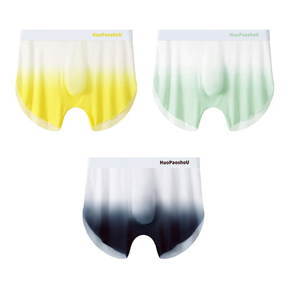 New Ice Silk Huajielong Men's Underwear Yellow Green Black - D&A