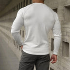 Men's Bottoming Shirt Henry Collar Long-sleeved T-shirt - D&A