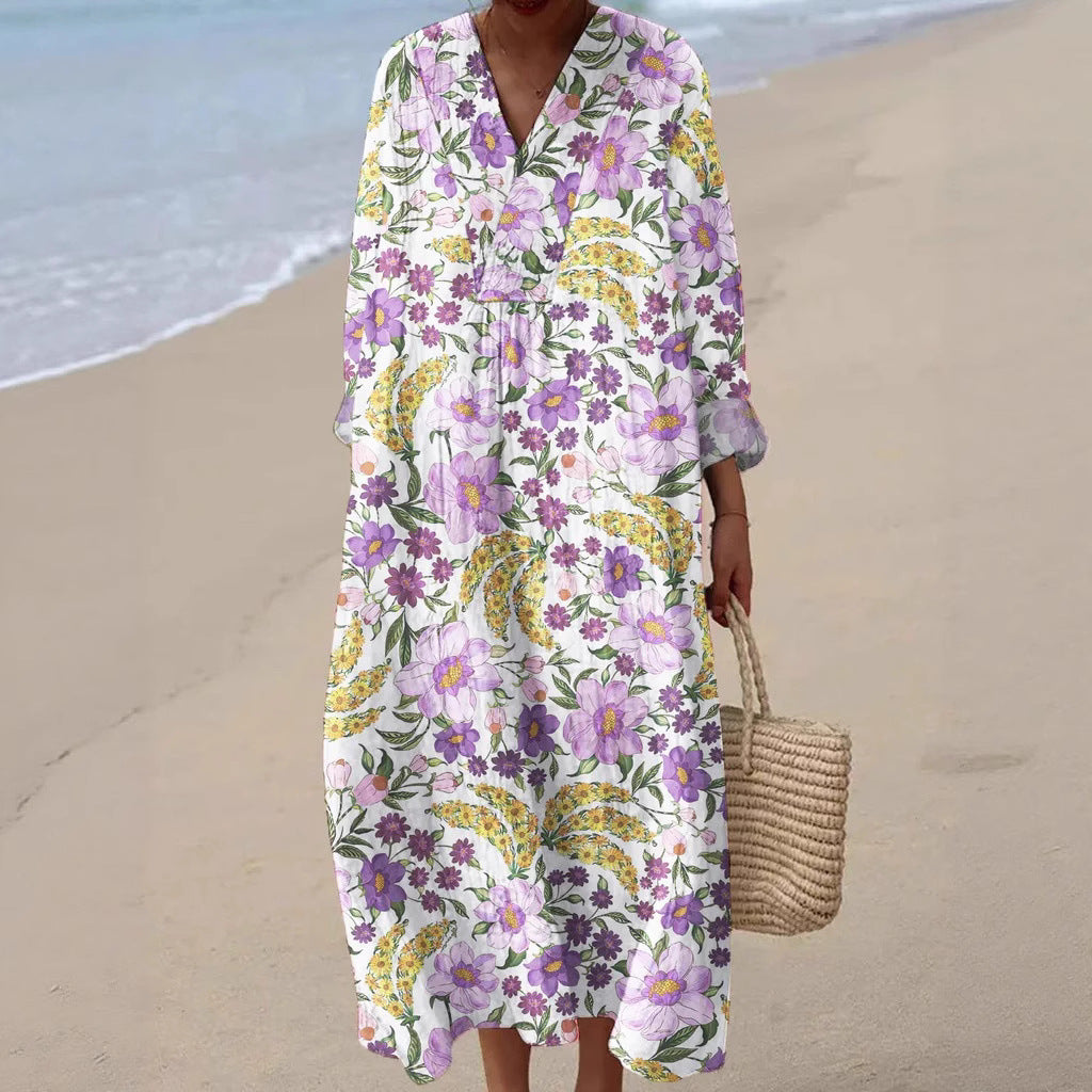 Holiday Long Sleeve Shirt Dress Women's Casual - D&A