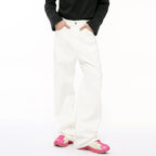 Men's Solid Color Basic Loose Casual Straight-leg Denim Trousers - D&A