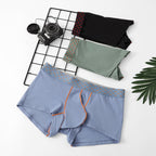 Men's Sports Fitness Low Waist Small Boxer Contrast Color Pants - D&A