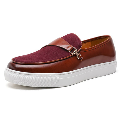 Men's Leather Shoes Horsebit Buckle Slip-on - D&A