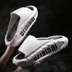 Men's Slippers Thick Bottom For Outdoors Trendy Non-slip Wear-resistant - D&A