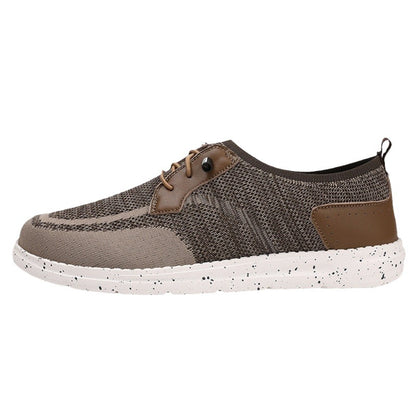 Men's Laceless Canvas Shoes Lightweight Breathable Plus Size Social Casual Men's Shoes - D&A