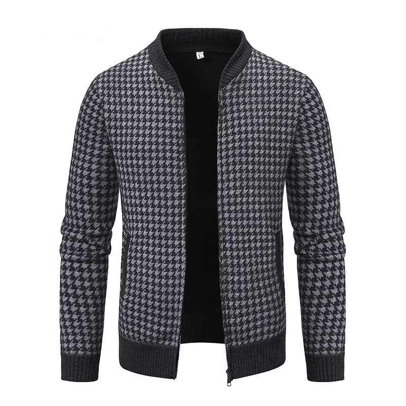Men's Sweater Coat Cardigan Long Sleeve Knitted Thickened Warm - D&A