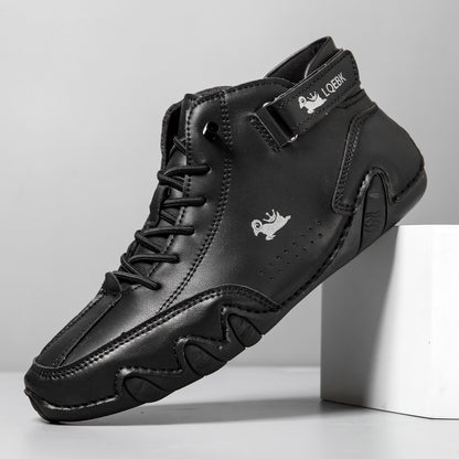 High-top Octopus Men's Casual Martin Boots W8007 Black - D&A
