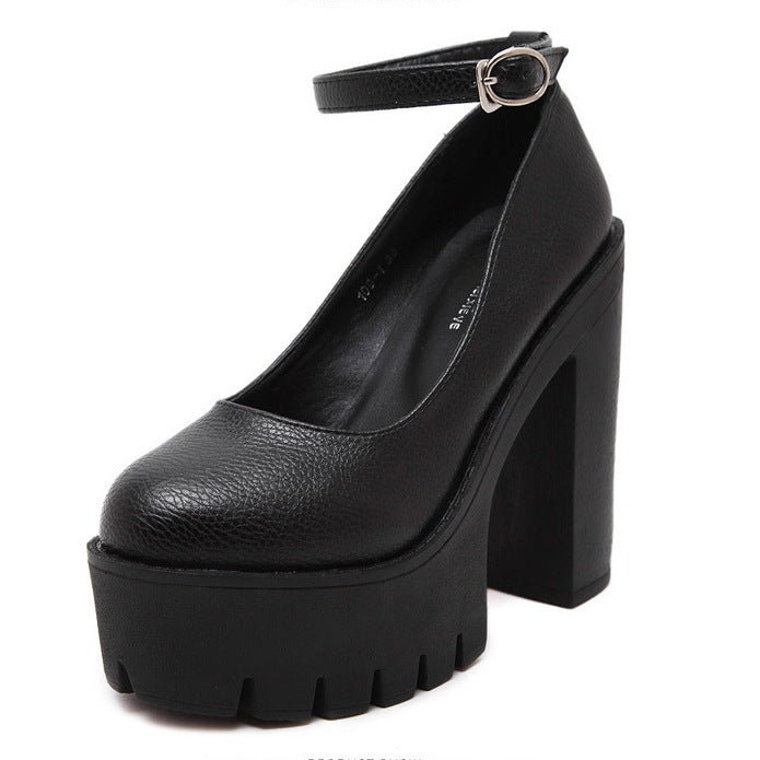 European And American Fashion Buckle Women's Shoes - D&A