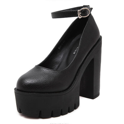European And American Fashion Buckle Women's Shoes - D&A