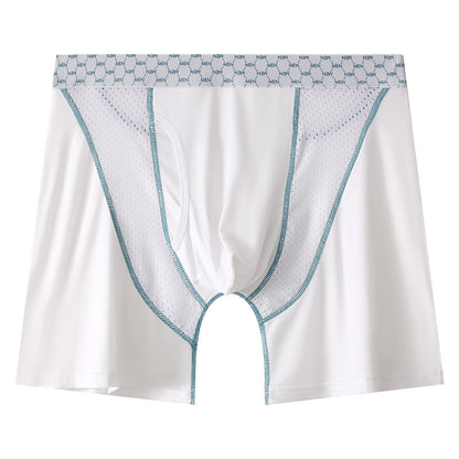 Men's Boxers Transparent Mesh Shorts White - D&A