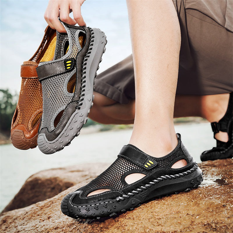 Summer Outdoor Casual Hollow Mesh Surface Breathable Men's Sandals - D&A