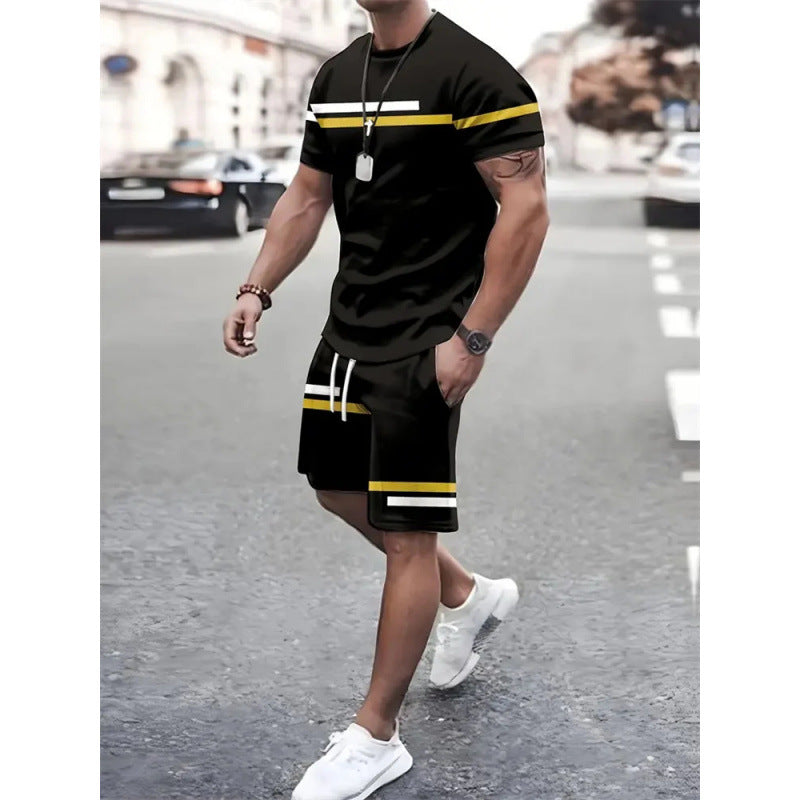 Sports Short-sleeved T-shirt Suit Two-piece Outdoor SUT2KSBN3G8J - D&A