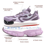 Women's Work Shoes Flying Woven Work Shoes Attack Shield And Anti-stab - D&A