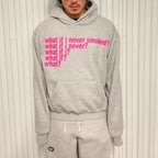 Letter Print High Street Heavy Hooded Sweater - D&A