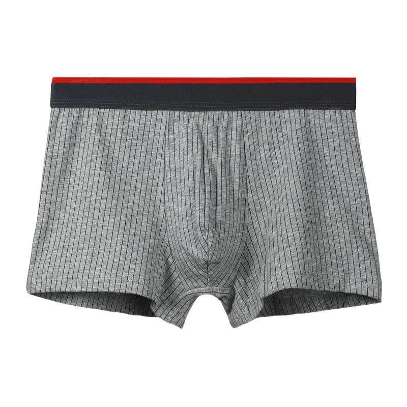 Men's Pants Pure Cotton Boxer Brief Thin Shorts Light Gray - D&A