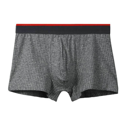 Men's Pants Pure Cotton Boxer Brief Thin Shorts Dark Gray - D&A