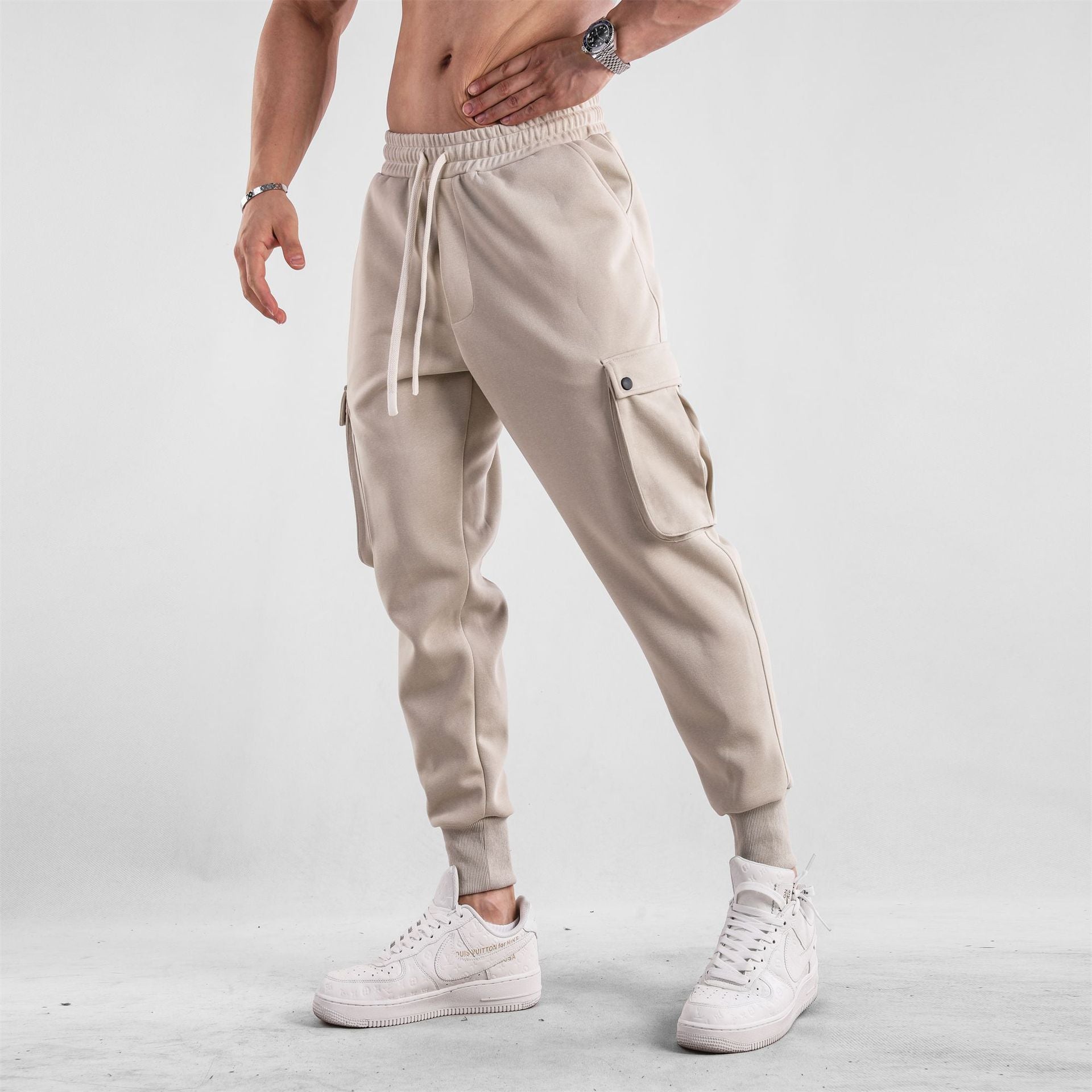 Men's Loose Close Up Ankle-tied American Sports Trousers - D&A