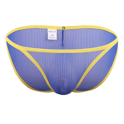 Men's Underwear High Fork Briefs Mesh Blue - D&A