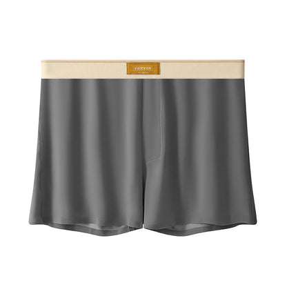 Men's Solid Color Loose Breathable Ice Silk Underwear Dark Gray - D&A
