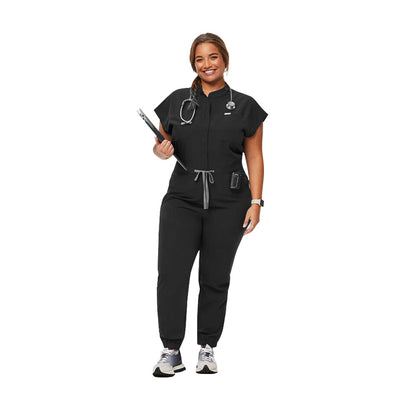 Hand Washing Suit One-piece Suit High Quality Operating Room Medical Nurses' Uniform 42166 Black - D&A