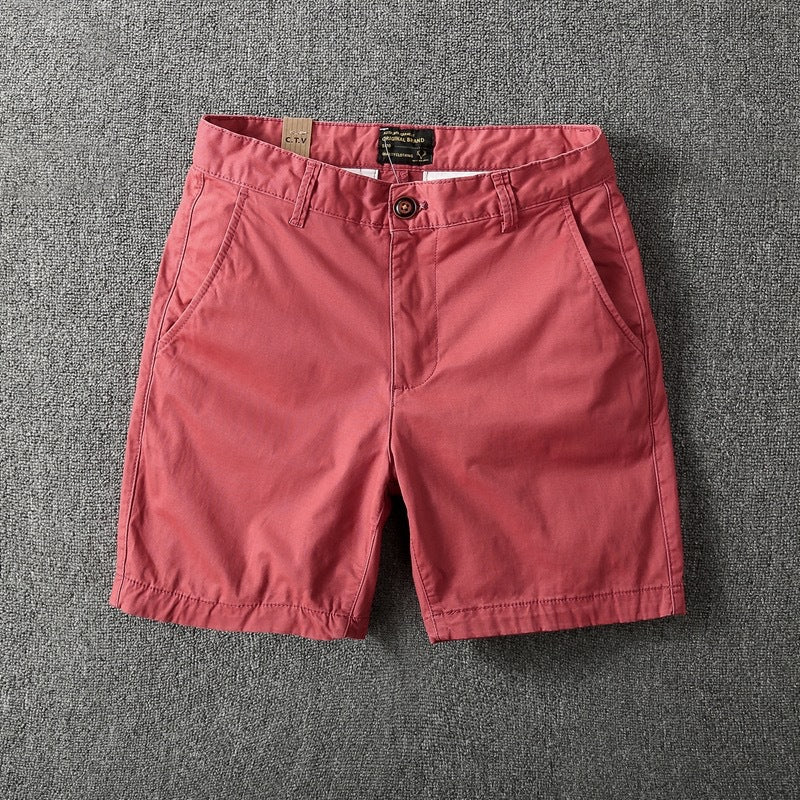 Men's Trendy Cotton Loose Shorts All-matching Outer Wear Red - D&A