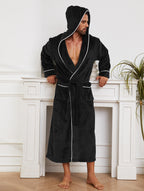 Fashion Men's Flannel Bathrobe Pajamas Women - D&A