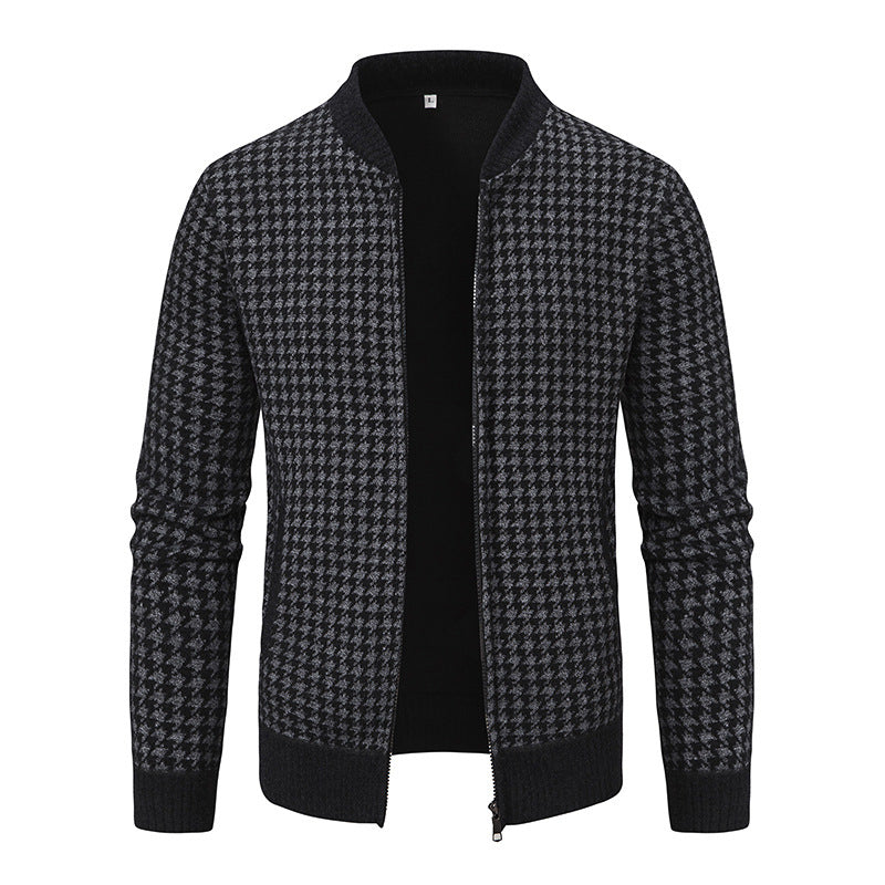 Men's Sweater Coat Cardigan Long Sleeve Knitted Thickened Warm - D&A