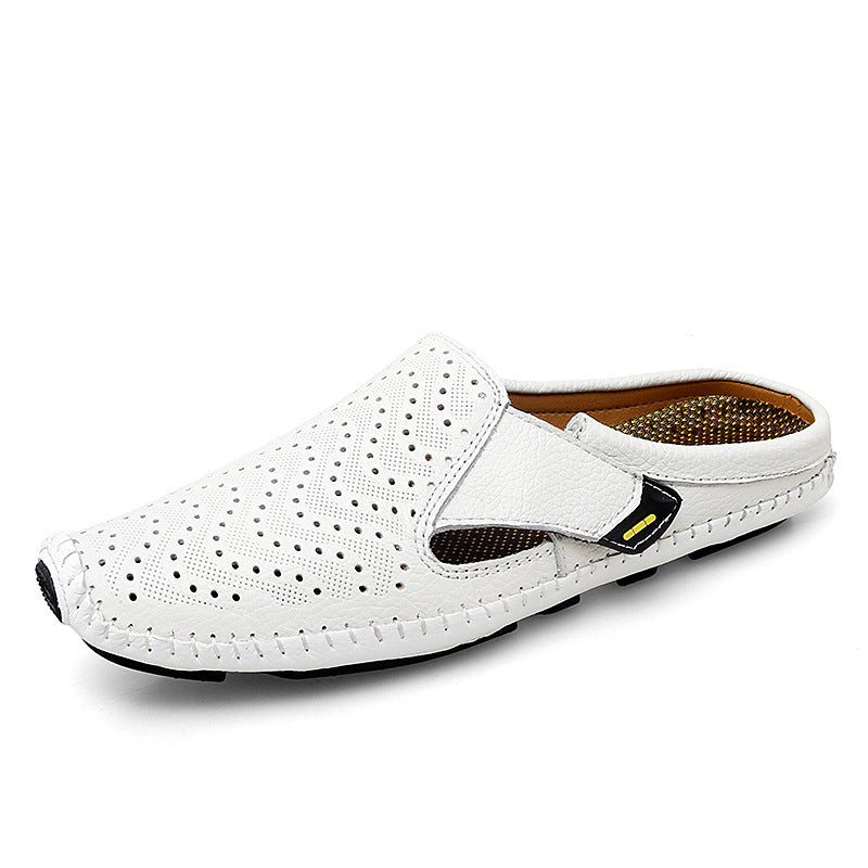 Muller Shoes Hole Low-top Cowhide Surface Slip-on - D&A