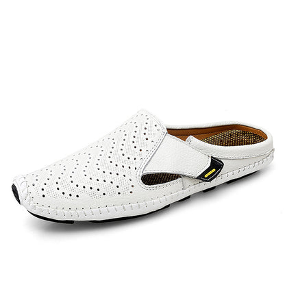 Muller Shoes Hole Low-top Cowhide Surface Slip-on - D&A