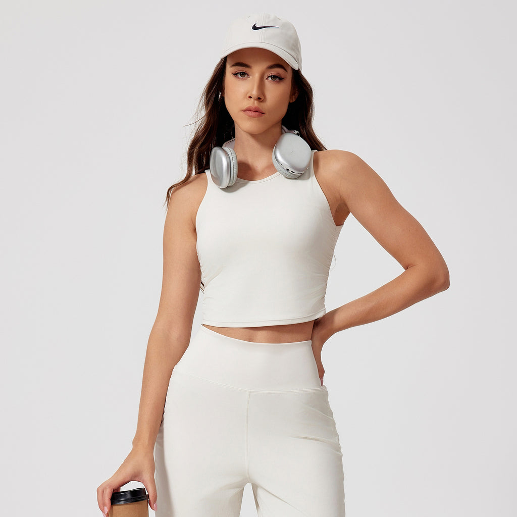 Fitness Nude Feel Bra Quick-drying U-shaped Backless Bra Albumin - D&A