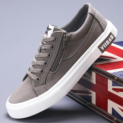 Men's Shoes Sports Casual Borad Shoes Breathable All-match Canvas Shoes 24125 Dark Gray - D&A